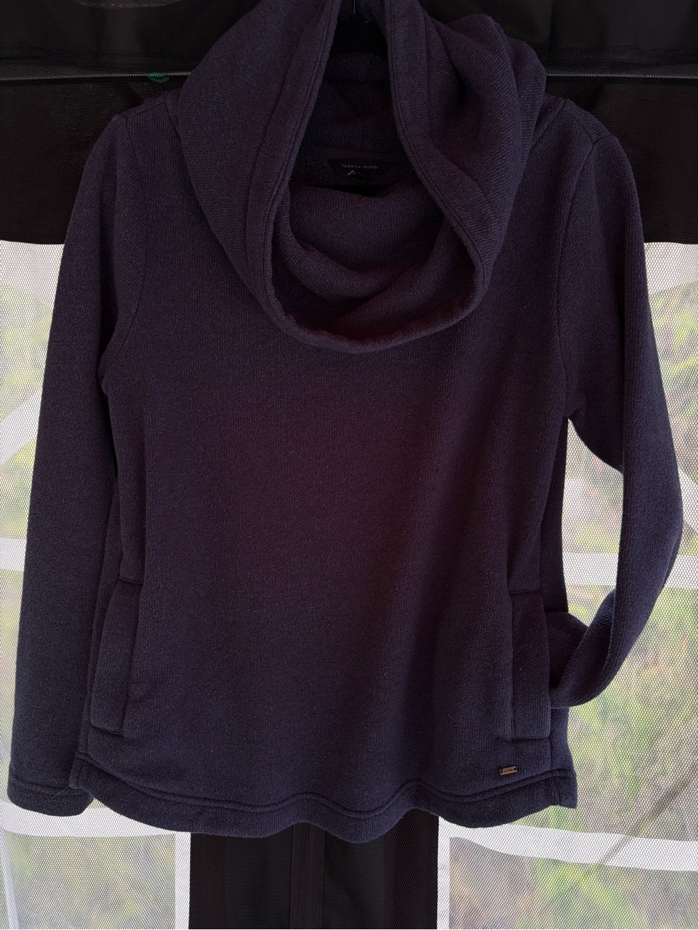 Tommy Hilfiger Navy Cowl Neck Pullover Sweater